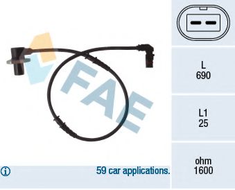 Датчик вращения колеса FAE 78074