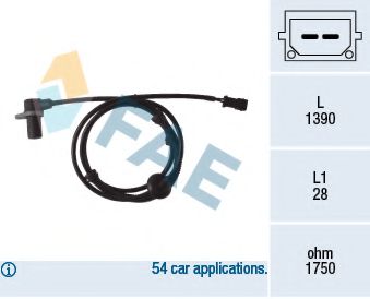 Датчик вращения колеса FAE 78083