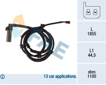 Датчик вращения колеса FAE 78069