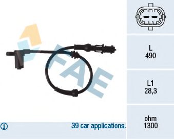 Датчик вращения колеса FAE 78077