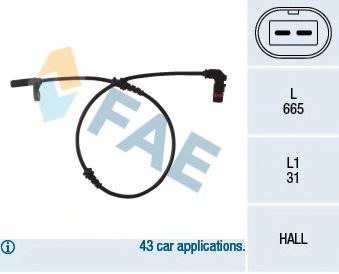 Датчик вращения колеса FAE 78088