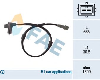 Датчик вращения колеса FAE 78007