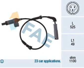 Датчик вращения колеса FAE 78018