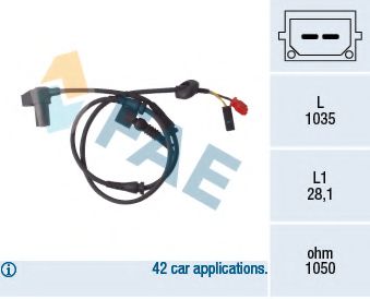 Датчик обертання колеса FAE 78100