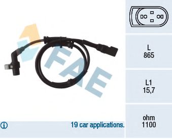 Датчик вращения колеса FAE 78040