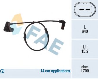 Датчик вращения колеса FAE 78092