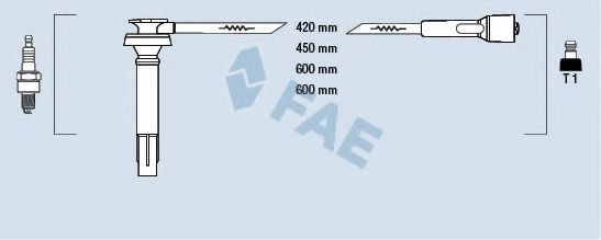 Комплект високовольтних проводів FAE 83238