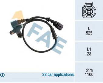 Датчик вращения колеса FAE 78176