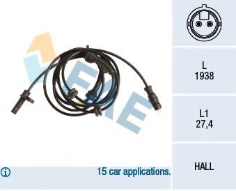 Датчик вращения колеса FAE 78177