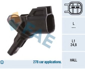 Датчик вращения колеса FAE 78180