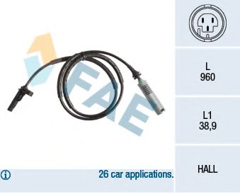 Датчик вращения колеса FAE 78182