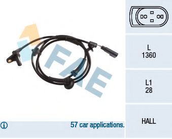 Датчик вращения колеса FAE 78216