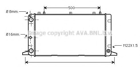 Радіатор, охолодження двигуна AVA QUALITY COOLING AI2098