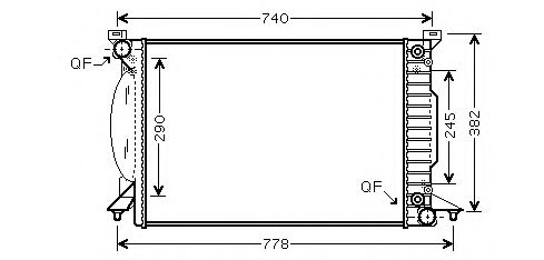 Радиатор, охлаждение двигателя AVA QUALITY COOLING AI2207