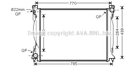 Радиатор, охлаждение двигателя AVA QUALITY COOLING AI2235