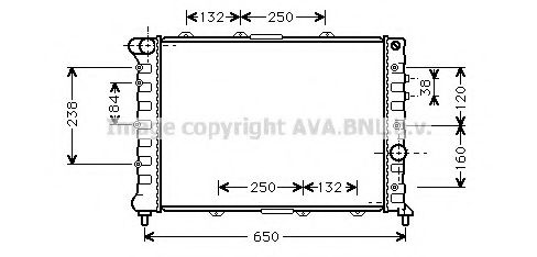 Радиатор, охлаждение двигателя AVA QUALITY COOLING ALA2057