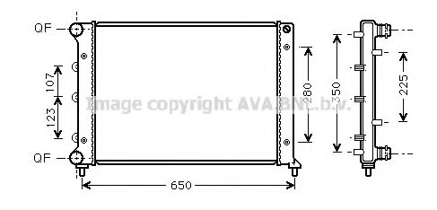 Радиатор, охлаждение двигателя AVA QUALITY COOLING ALA2078
