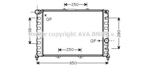 Радиатор, охлаждение двигателя AVA QUALITY COOLING ALA2091
