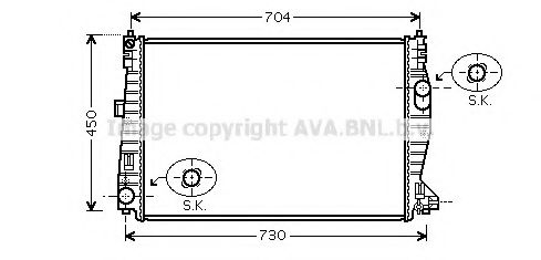 Радиатор, охлаждение двигателя AVA QUALITY COOLING ALA2101