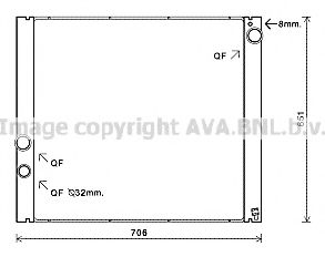Радиатор, охлаждение двигателя AVA QUALITY COOLING AU2207