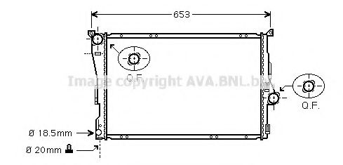 Радиатор, охлаждение двигателя AVA QUALITY COOLING BW2205