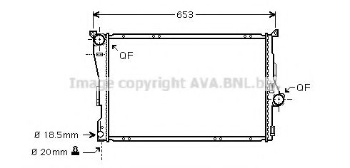 Радиатор, охлаждение двигателя AVA QUALITY COOLING BW2278