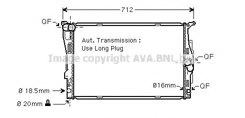 Радиатор, охлаждение двигателя AVA QUALITY COOLING BW2303