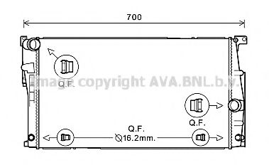 Радиатор, охлаждение двигателя AVA QUALITY COOLING BW2447