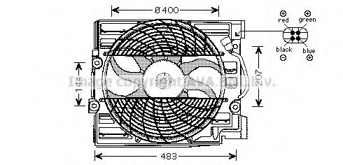 Вентилятор охлаждения AVA QUALITY COOLING BW7509