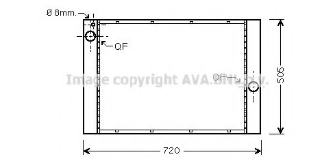 Радіатор, охолодження двигуна AVA QUALITY COOLING BWA2284