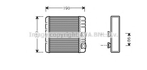 Радиатор отопителя AVA QUALITY COOLING BWA6211