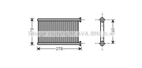 Радиатор отопителя AVA QUALITY COOLING BWA6342