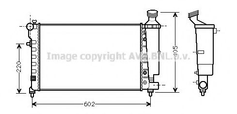 Радиатор, охлаждение двигателя AVA QUALITY COOLING CN2196
