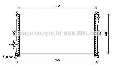 Радиатор, охлаждение двигателя AVA QUALITY COOLING CN2278