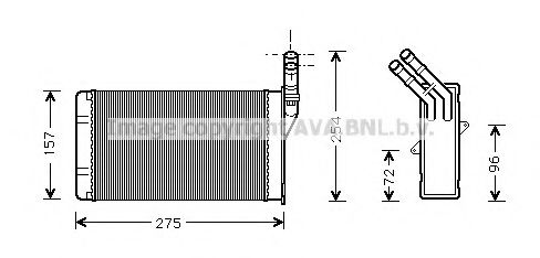 Радиатор отопителя AVA QUALITY COOLING CN6150