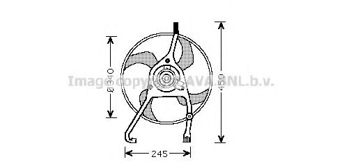 Вентилятор охлаждения AVA QUALITY COOLING CN7538