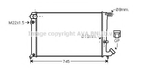 Радиатор, охлаждение двигателя AVA QUALITY COOLING CNA2142