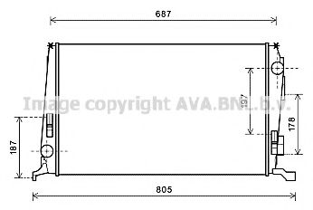 Радиатор, охлаждение двигателя AVA QUALITY COOLING DAA2005