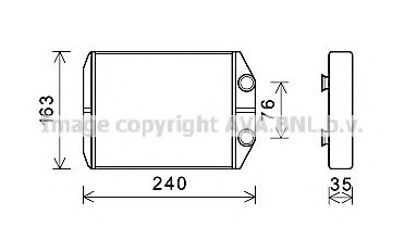 Радиатор отопителя AVA QUALITY COOLING DAA6014