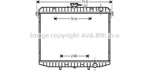 Радиатор, охлаждение двигателя AVA QUALITY COOLING DN2143