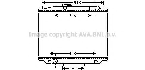 Радиатор, охлаждение двигателя AVA QUALITY COOLING DN2300