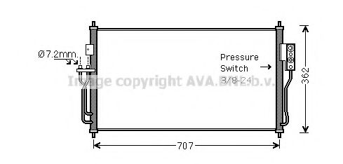 Радиатор кондиционера AVA QUALITY COOLING DN5382