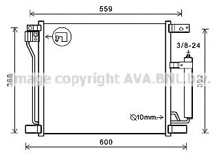 Радиатор кондиционера AVA QUALITY COOLING DN5401D