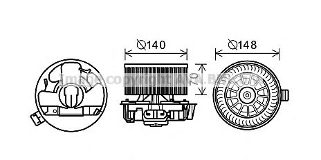Вентилятор отопителя AVA QUALITY COOLING DN8383