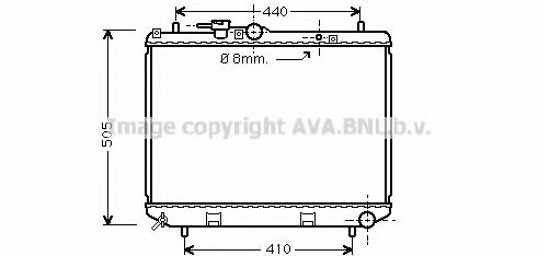 Радиатор, охлаждение двигателя AVA QUALITY COOLING DU2043