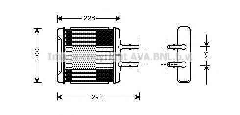 Радиатор отопителя AVA QUALITY COOLING DWA6027