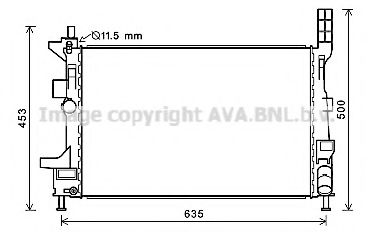 Радиатор, охлаждение двигателя AVA QUALITY COOLING FD2578