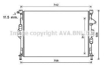 Радиатор, охлаждение двигателя AVA QUALITY COOLING FD2581