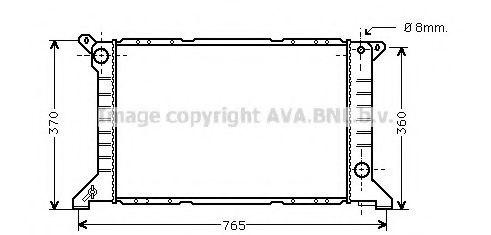 Радиатор, охлаждение двигателя AVA QUALITY COOLING FDA2203
