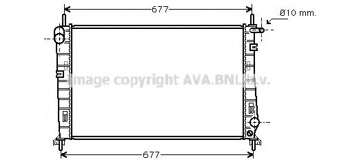 Радиатор, охлаждение двигателя AVA QUALITY COOLING FDA2266